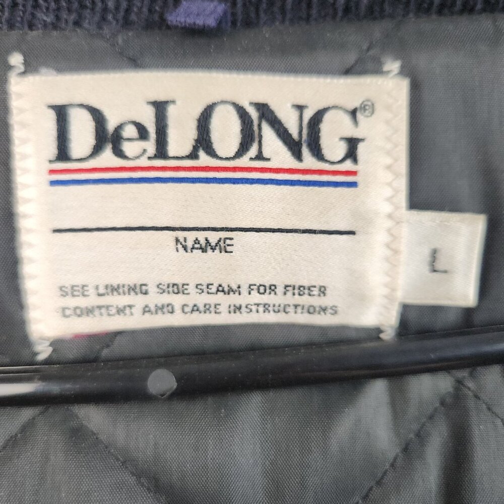 Vintage Bomber Varsity Jacket Men's Large Two Toned Wool 90's Quilted Gorpcore - Picture 3 of 14